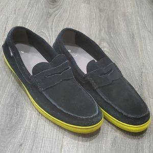 Cole Haan Suede Penny Loafers Neon